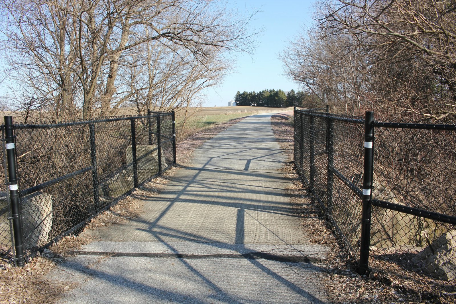 Looking south
